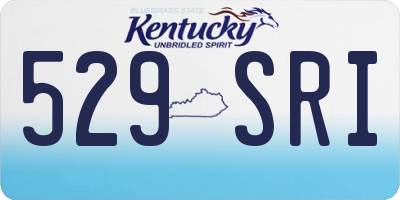 KY license plate 529SRI