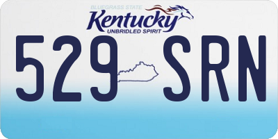 KY license plate 529SRN