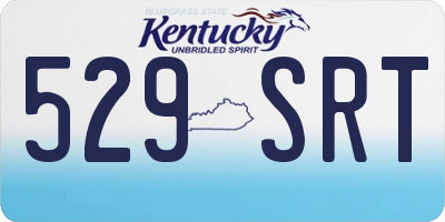 KY license plate 529SRT