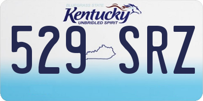 KY license plate 529SRZ