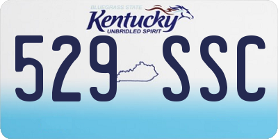 KY license plate 529SSC