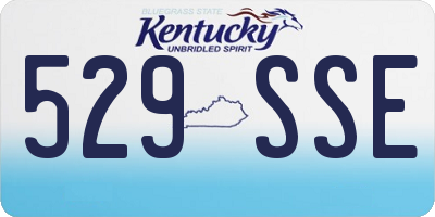 KY license plate 529SSE