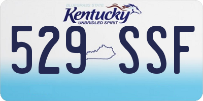 KY license plate 529SSF