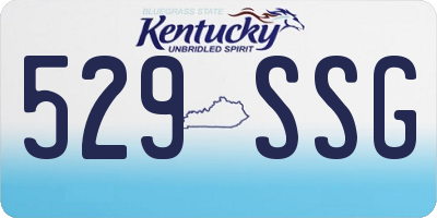 KY license plate 529SSG