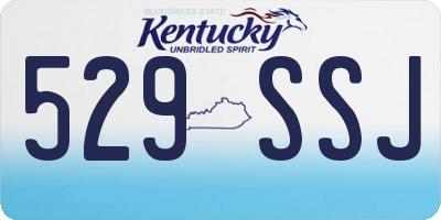 KY license plate 529SSJ