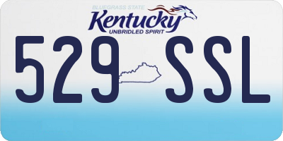 KY license plate 529SSL