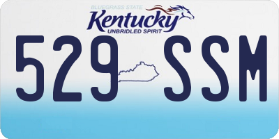 KY license plate 529SSM