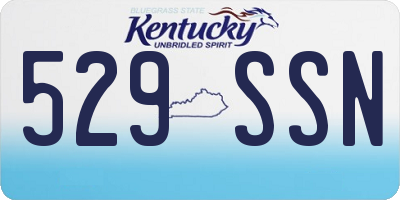 KY license plate 529SSN