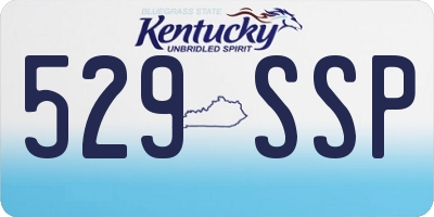 KY license plate 529SSP