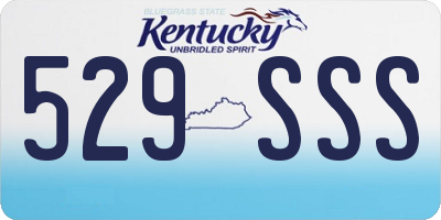KY license plate 529SSS