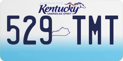 KY license plate 529TMT