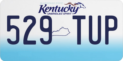 KY license plate 529TUP