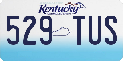 KY license plate 529TUS