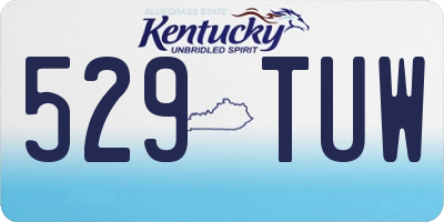 KY license plate 529TUW