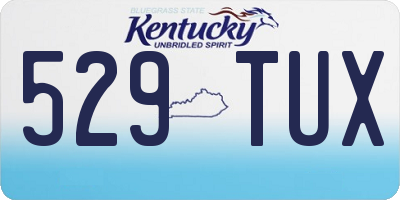KY license plate 529TUX