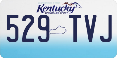 KY license plate 529TVJ