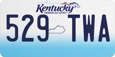 KY license plate 529TWA