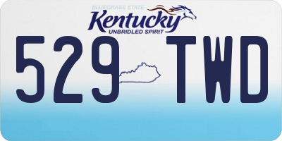 KY license plate 529TWD