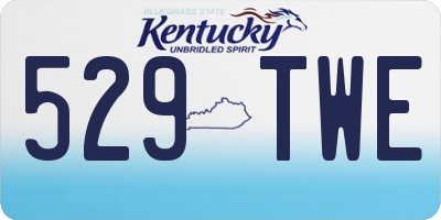 KY license plate 529TWE