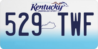 KY license plate 529TWF