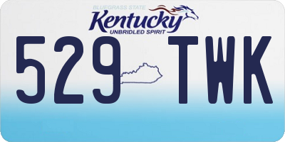 KY license plate 529TWK