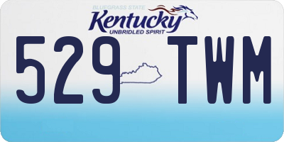 KY license plate 529TWM