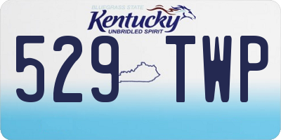 KY license plate 529TWP