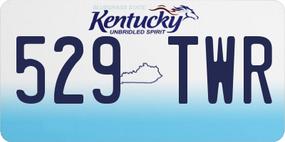 KY license plate 529TWR