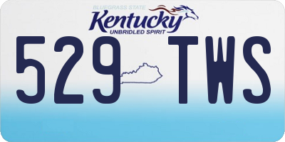KY license plate 529TWS