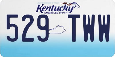 KY license plate 529TWW