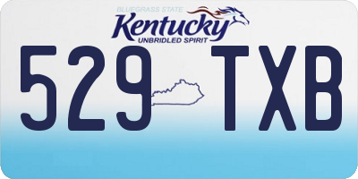 KY license plate 529TXB