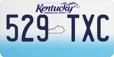 KY license plate 529TXC