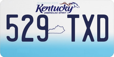 KY license plate 529TXD