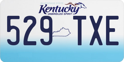 KY license plate 529TXE