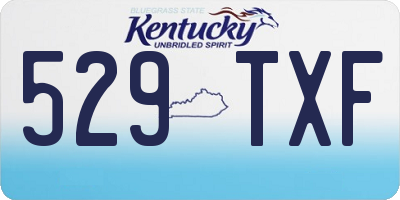 KY license plate 529TXF
