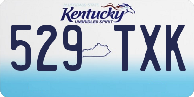 KY license plate 529TXK