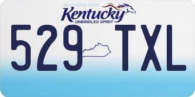 KY license plate 529TXL