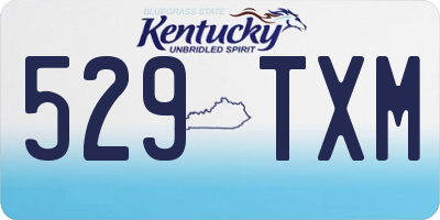 KY license plate 529TXM