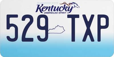 KY license plate 529TXP