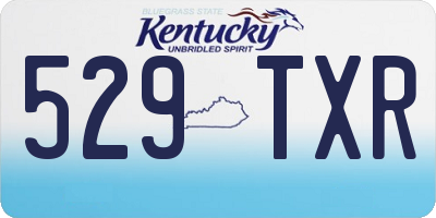 KY license plate 529TXR