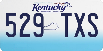 KY license plate 529TXS
