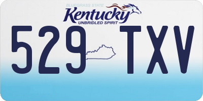 KY license plate 529TXV