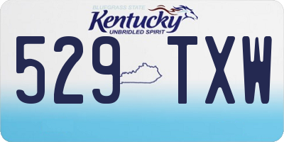 KY license plate 529TXW