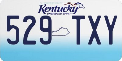 KY license plate 529TXY