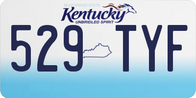 KY license plate 529TYF