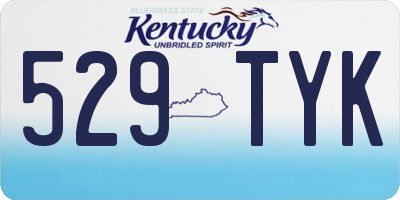 KY license plate 529TYK