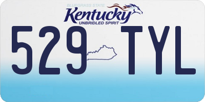 KY license plate 529TYL