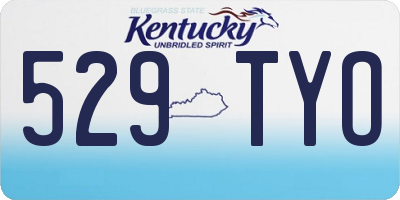 KY license plate 529TYO