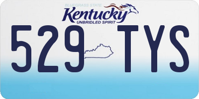 KY license plate 529TYS