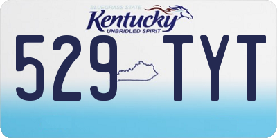 KY license plate 529TYT